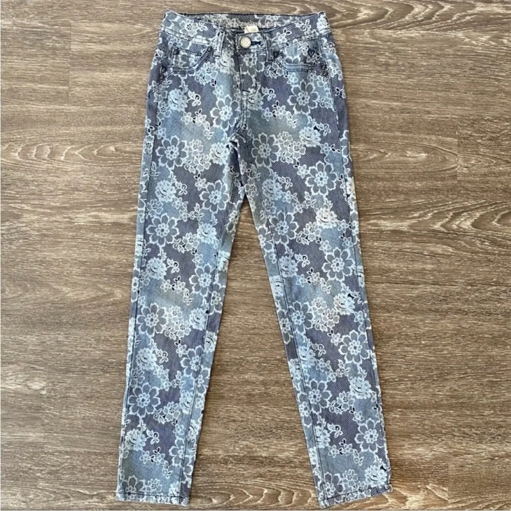 Justice Premium Floral skinny jeans. Size 10. New